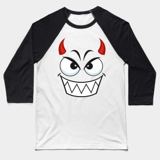 Cute creepy devil face Baseball T-Shirt